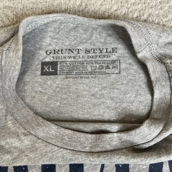 Grunt Style T Shirt Mens XL Gray Tax Dad Make Sure Its Not Poison - Picture 5 of 10